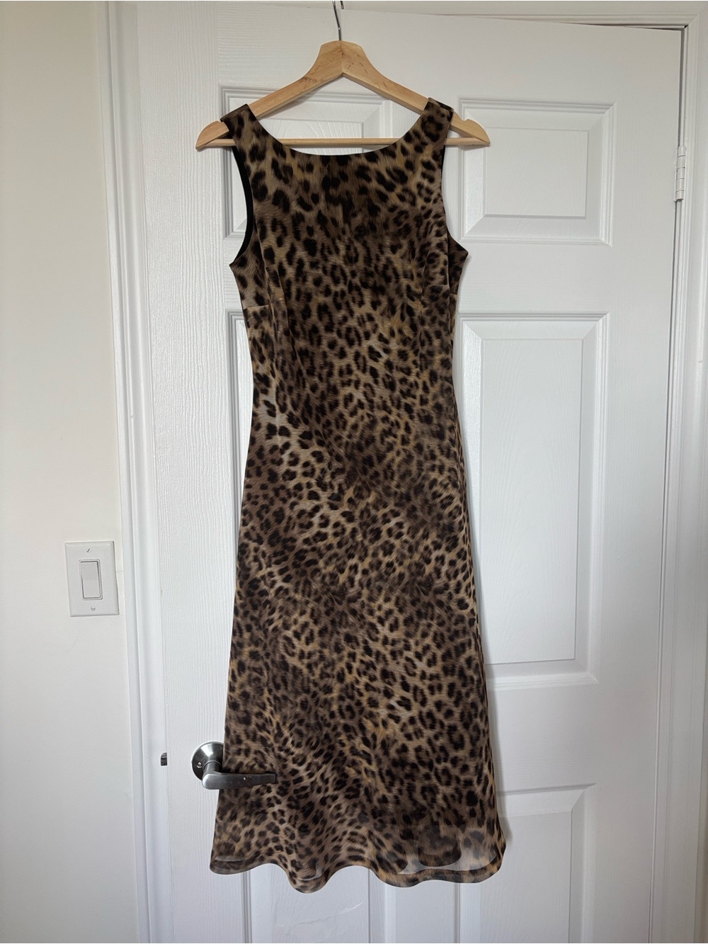 Vintage Algo leopard-print slip dress - size 8